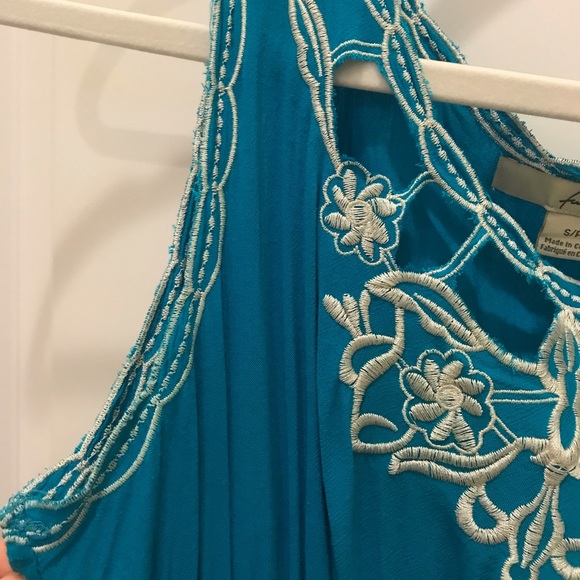 Forever 21 Teal Blue Maxi Dress - Picture 4 of 10